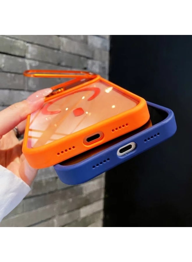جراب شفاف مزود بحامل كاميرا مدمج قابل للتعديل لهاتف iPhone 17 Pro، جراب مغناطيسي شفاف مزود بعدسة كاميرا لهاتف iPhone 17 Pro - Image 2